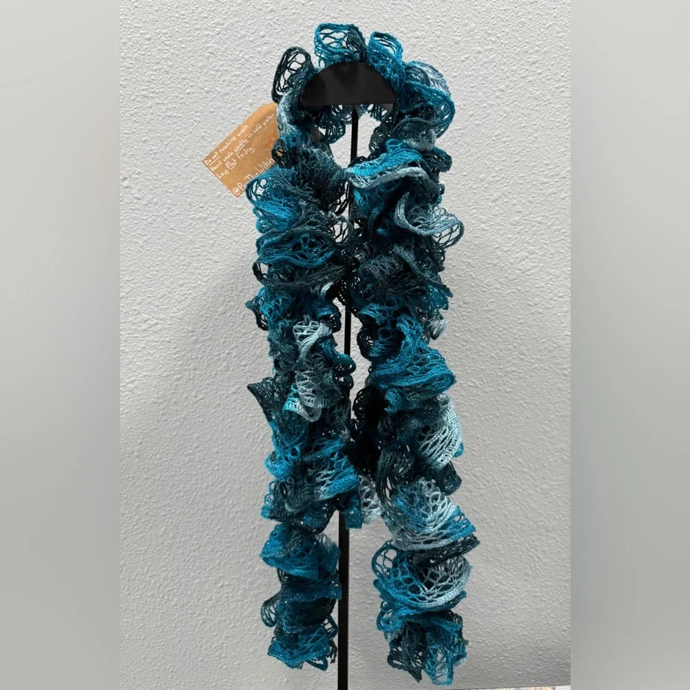 Shades of Blue Ruffled Scarf